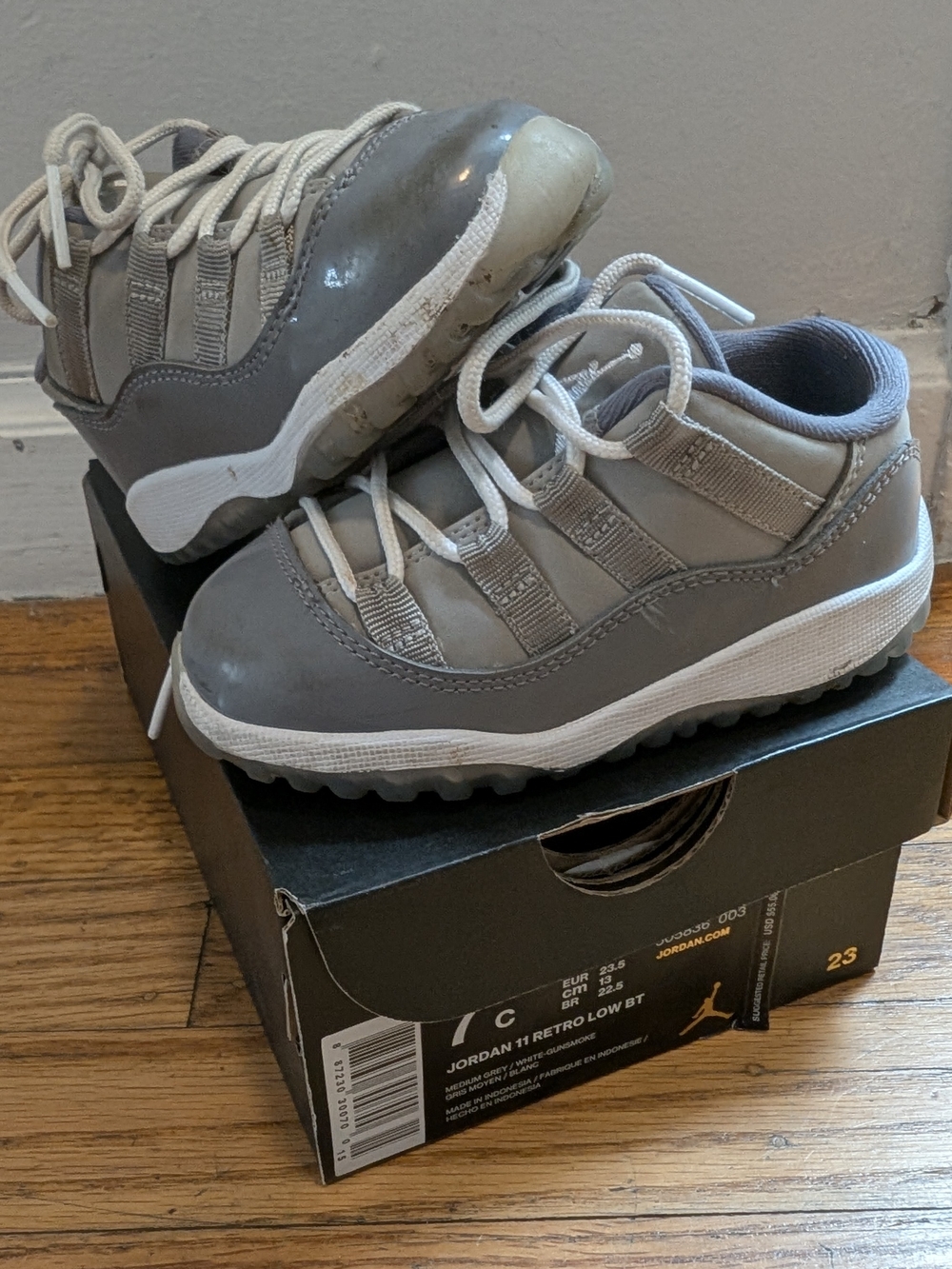 Jordan Toddler Retro 11 Low BT Cool Grey Sneakers